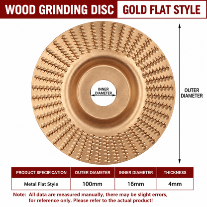 Wood Carving Disc Set for Angle Grinder 3Pcs, Grinding & Shaping Wheel for Wood Cutting, Durable Grinder Attachment Set