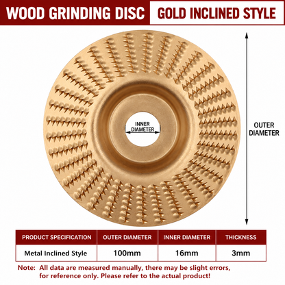 Wood Carving Disc Set for Angle Grinder 3Pcs, Grinding & Shaping Wheel for Wood Cutting, Durable Grinder Attachment Set