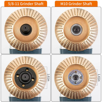 Wood Carving Disc Set for Angle Grinder 3Pcs, Grinding & Shaping Wheel for Wood Cutting, Durable Grinder Attachment Set